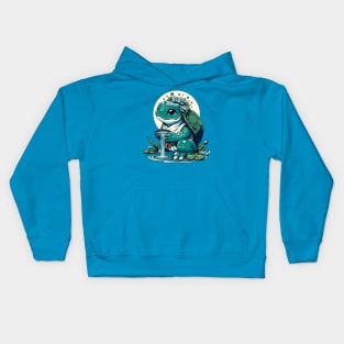 Zen Kappa - Tranquil Lotus Pond Artwork Kids Hoodie